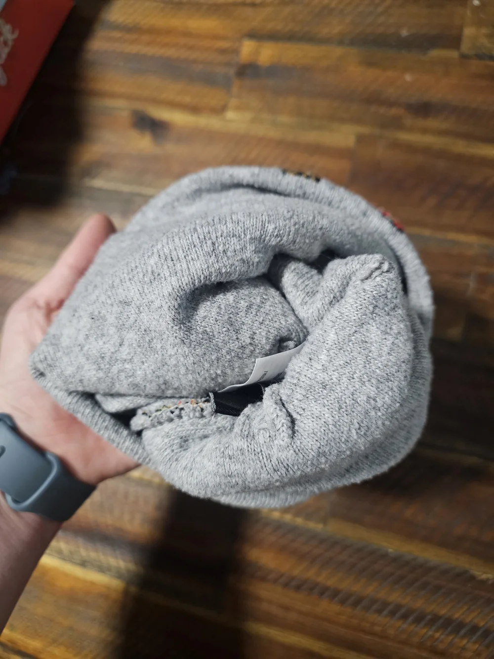Kids Gray Snack-Print Beanie Hat